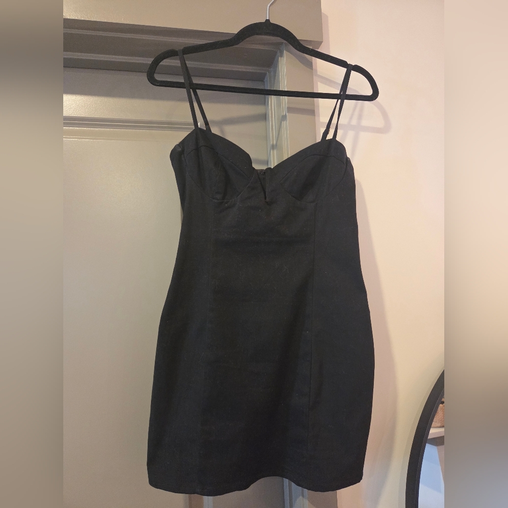 Superdown Black Strapless Dress